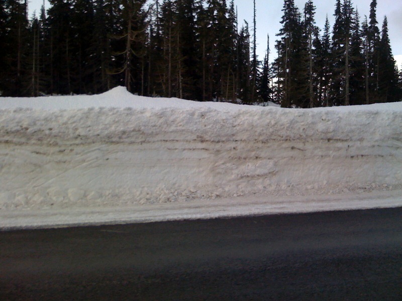 Snow piled up on the roadside between Stewart and Dease Lake, British Columbia (1)
