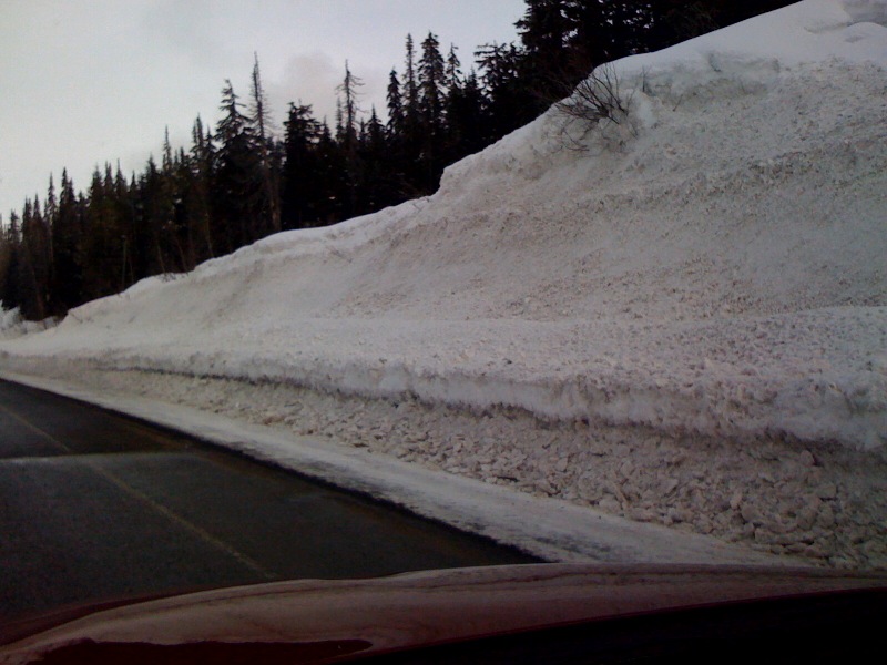 Snow piled up on the roadside between Stewart and Dease Lake, British Columbia (2)