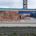 Iditarod mural in Seward, Alaska