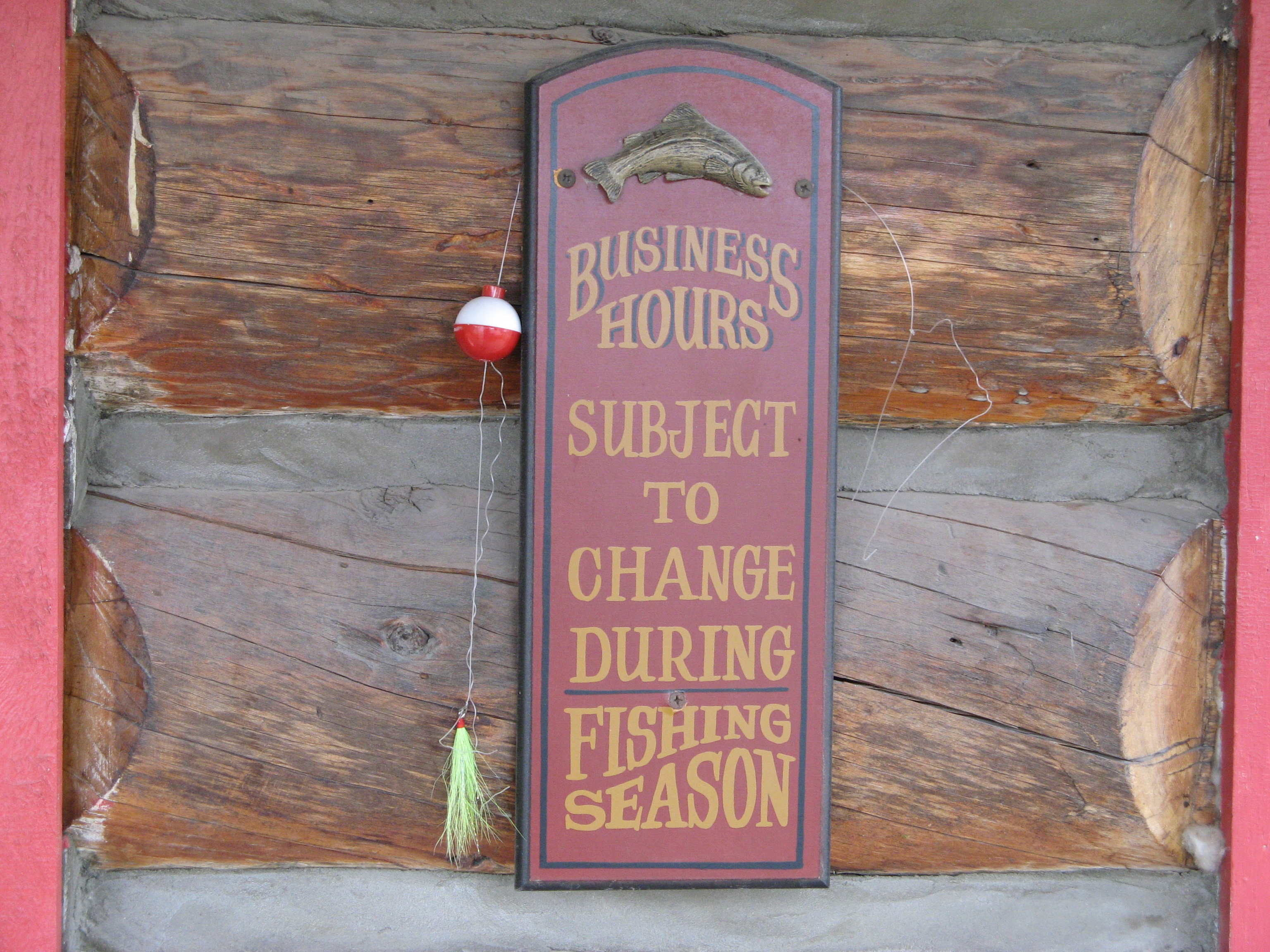 Great Talkeetna, Alaska fishing sign.