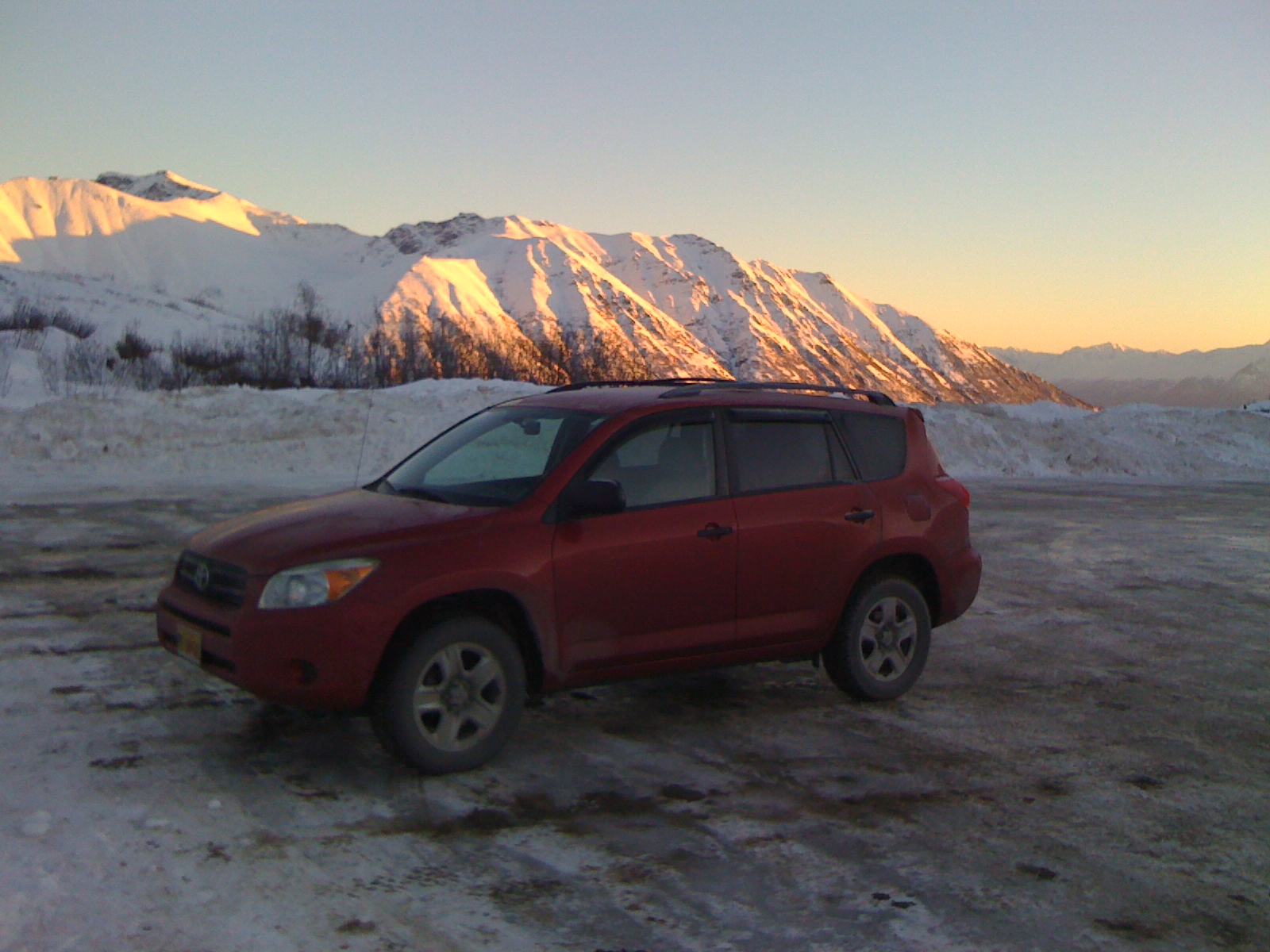 Car on Hatcher Pass, Alaska.