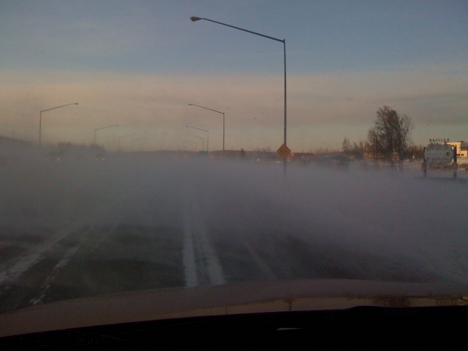 Wasilla, Alaska weather - December 15, 2010 - Can't see road (high winds).