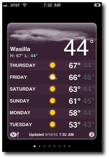 Wasilla weather in September.