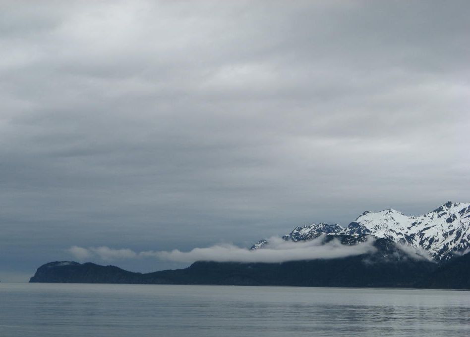 A picture of Seward, Alaska, from the other side of the bay