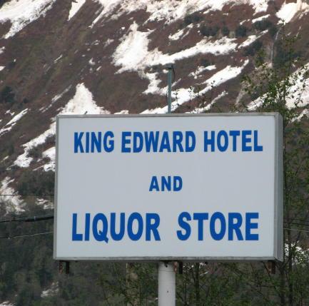 The King Edward Hotel and Liquor Store sign