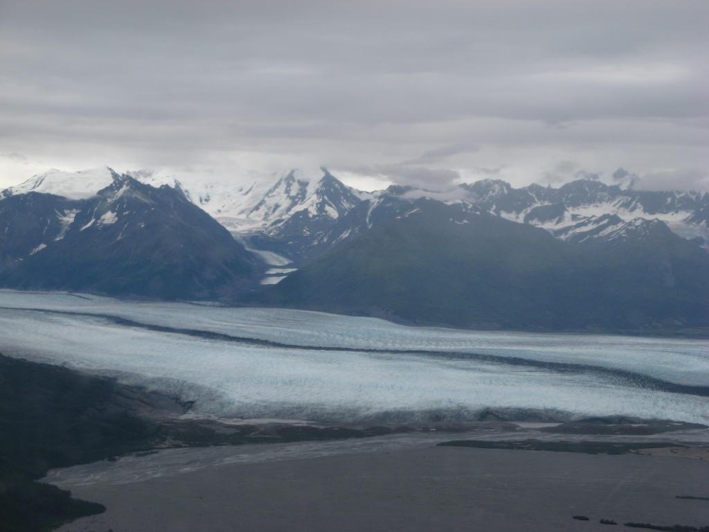 First glacier view from float plane ride