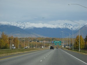 Driving north to Wasilla