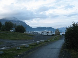 A view of the Resurrection campground in Seward