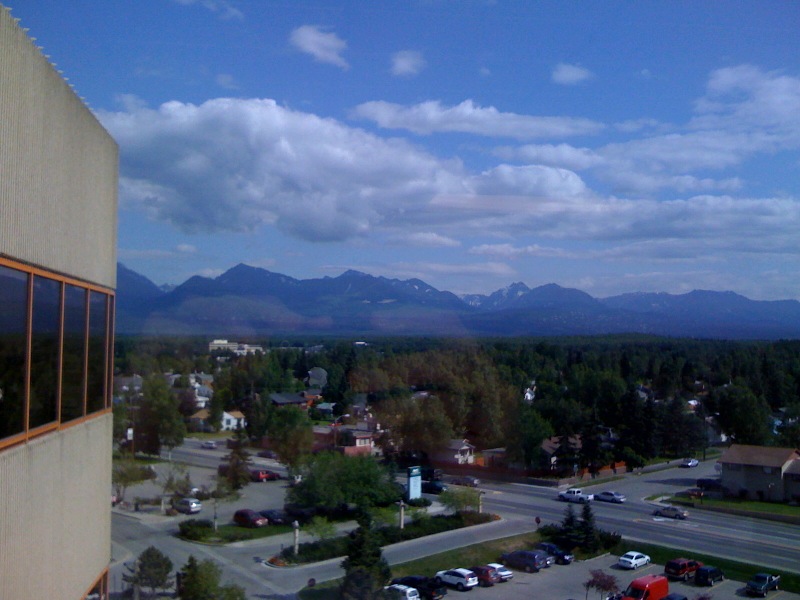 Chugach mountain range in Anchorage, Alaska