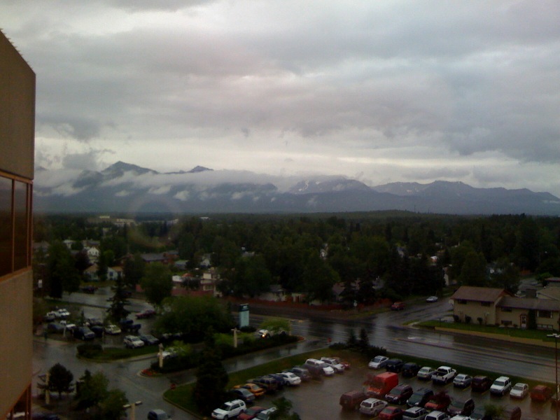 Chugach mountain range in Anchorage, Alaska