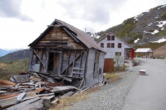 Several buildings in Independence Mine, Hatcher Pass, Alaska