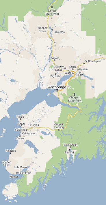 Seward, Alaska regional map