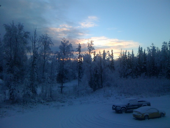 Wasilla, Alaska sunrise - December 5, 2010