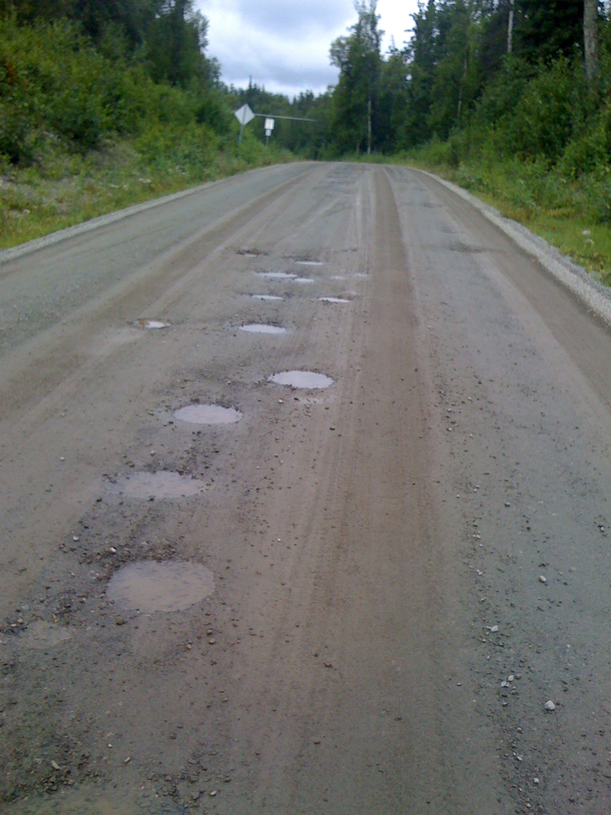 Typical neighborhood road in Alaska.