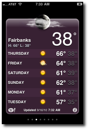 Fairbanks weather in September.