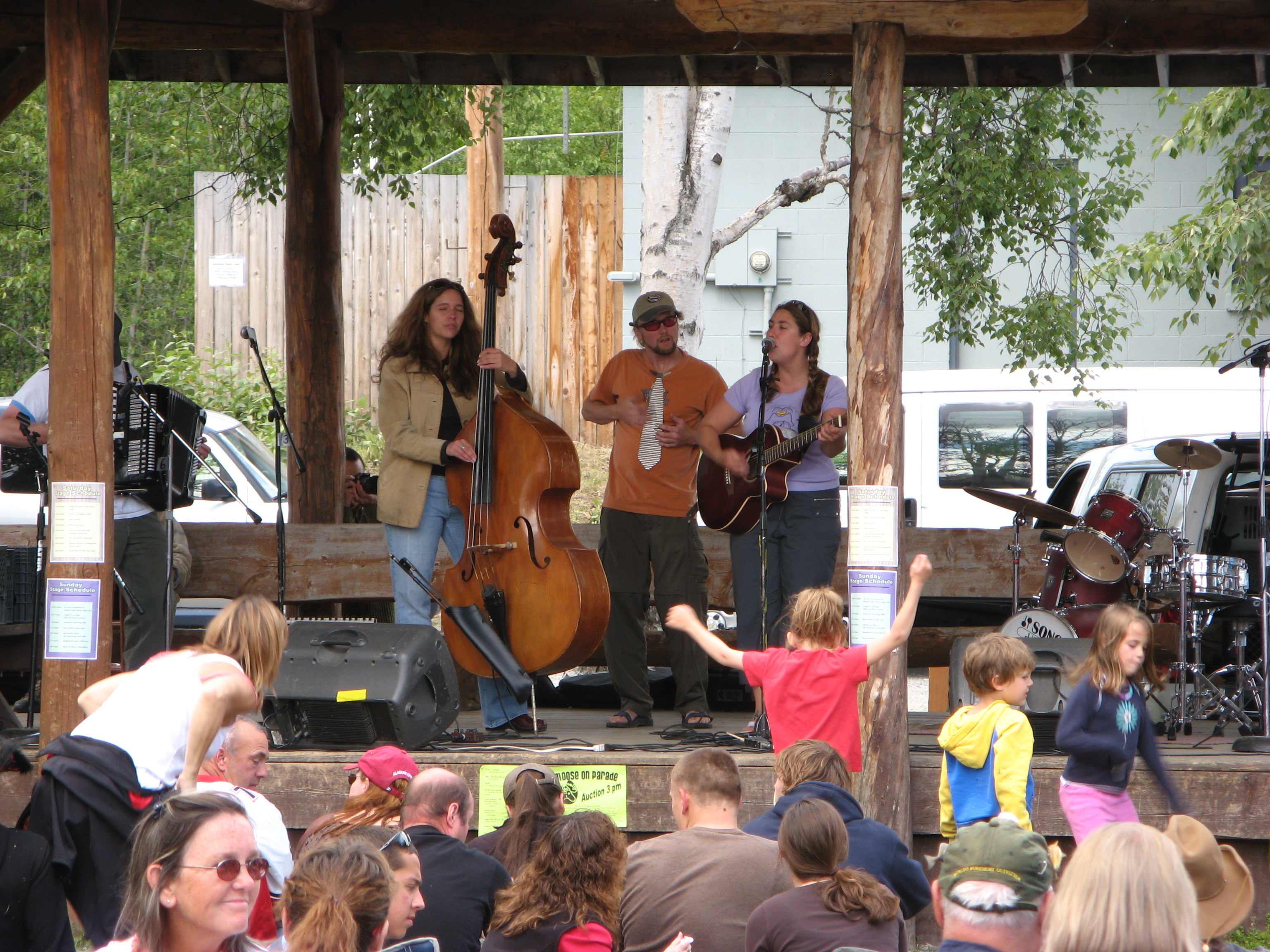 Melissa Mitchell and company at the Moose Dropping Festival.