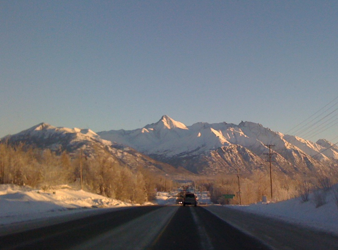 Mountain range in Palmer, Alaska.